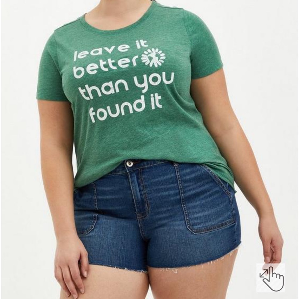 Torrid Slim Fit - Signature Jersey Leave It Better Green Size 2